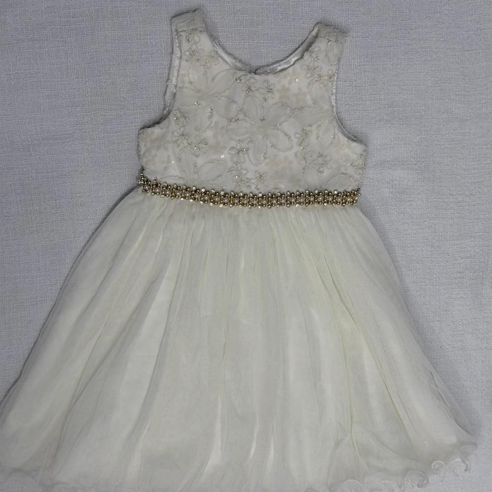 American Princess Ivory Dress with Gold Accents